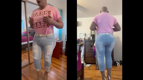 Bald shemale, black woman